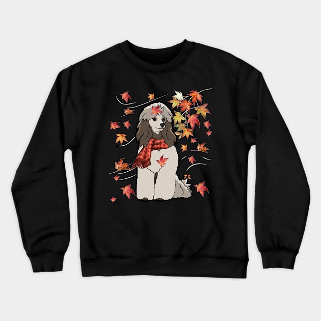 Maple Dog Leaf Fall Hello Autumn Funny Chihuahua Lover Crewneck Sweatshirt by MarrinerAlex